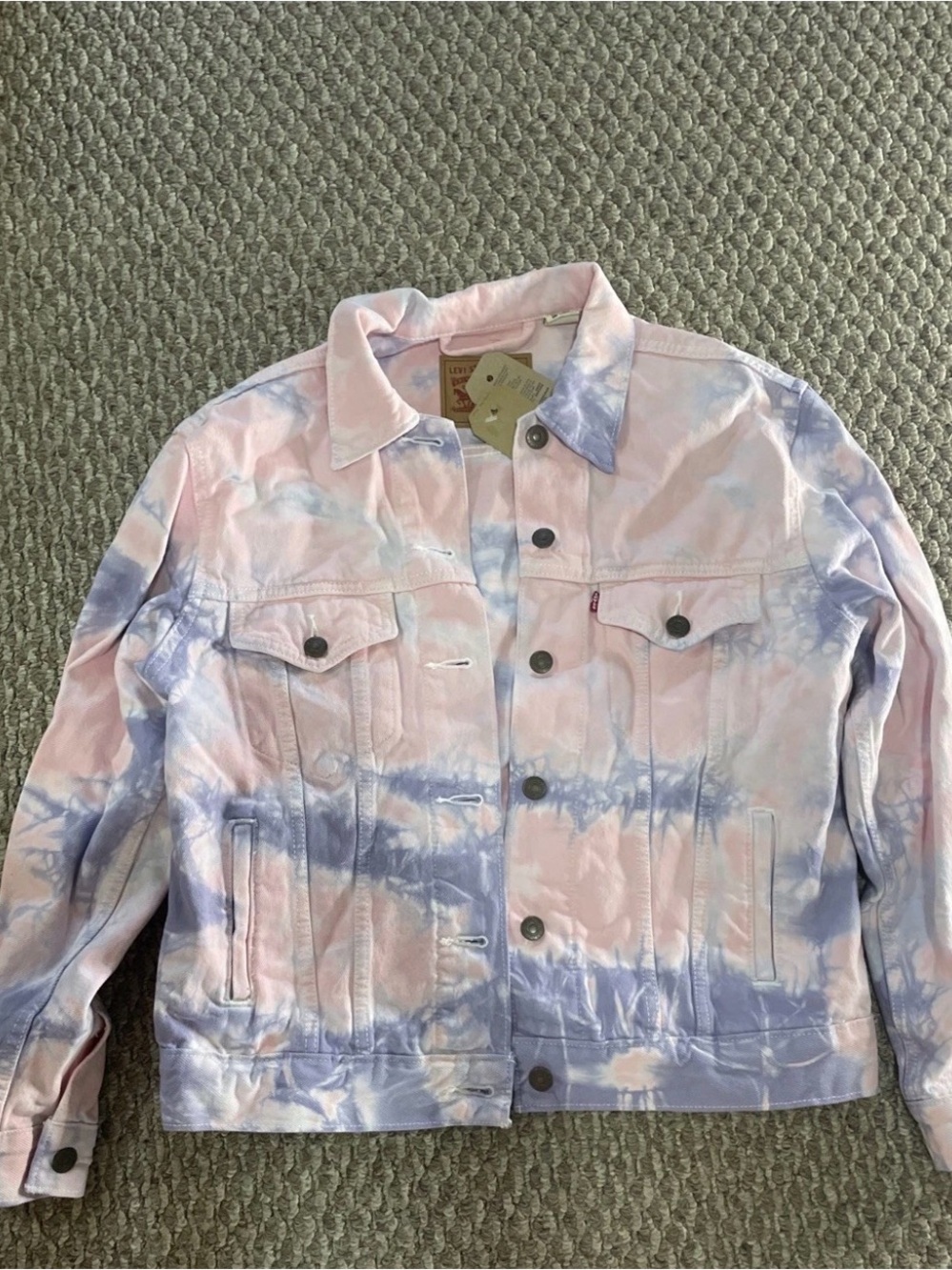 Levi's Cropped Tie-dye denim jacket size small
